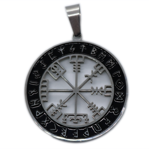 Half Polish Wayfinder with Protection Runes Pendant